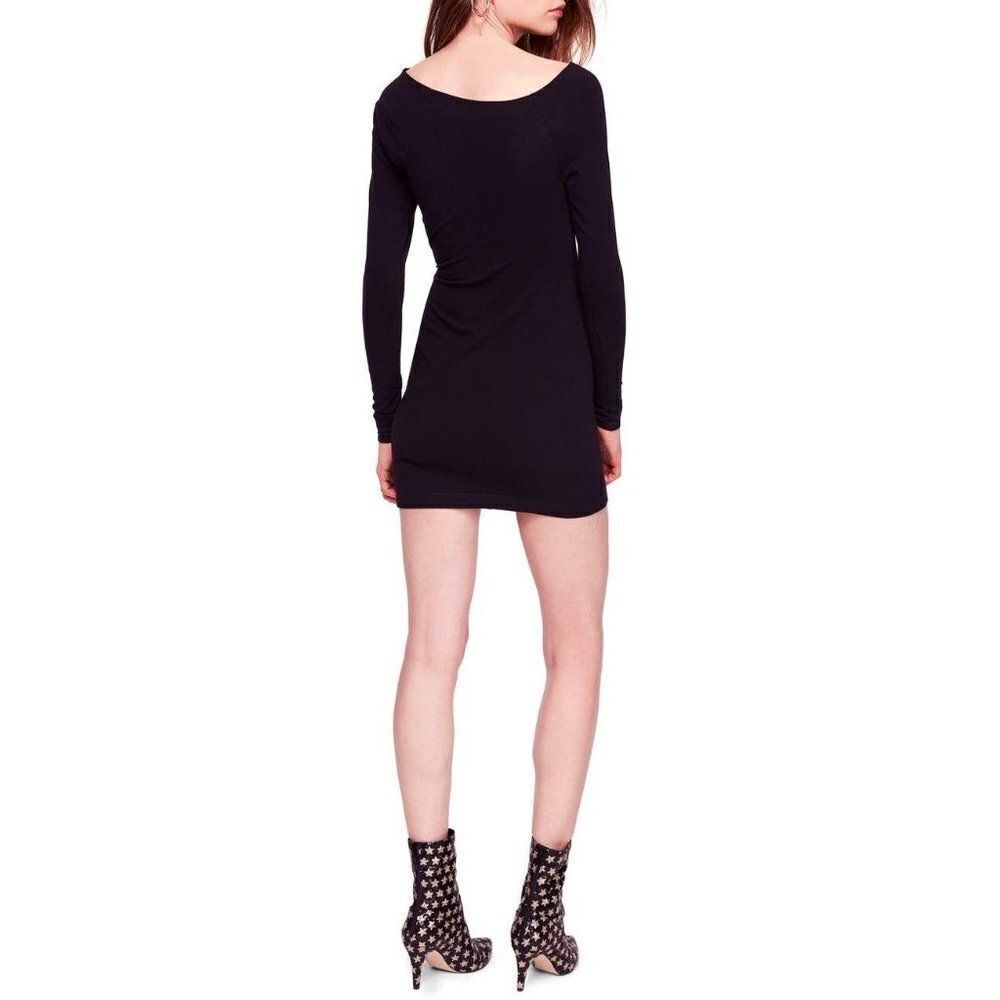 Free People NEW Frankie Black Lightweight Dress M‎ - Picture 2 of 7